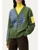 LOEWE Check Colorblocked Wool-Blend Cardigan - 4