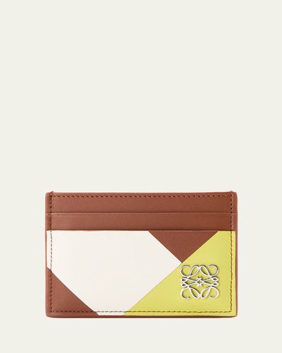 Loewe Colorblock Leather Anagram Card Holder