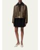 LOEWE Corduroy-Collar Leather Utility Jacket - 2