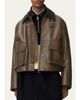 LOEWE Corduroy-Collar Leather Utility Jacket - 4