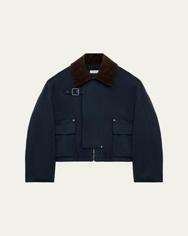 Loewe Corduroy-Collar Utility Jacket