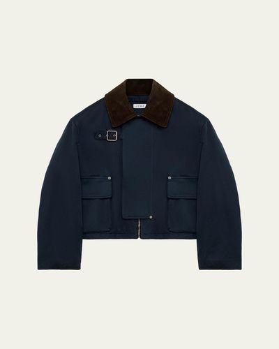 Loewe Corduroy-Collar Utility Jacket