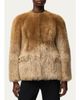 LOEWE Degrade Lamb Shearling Collarless Jacket - 4