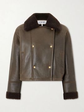 LOEWE Double-breasted shearling jacket