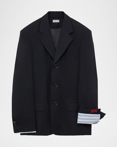 LOEWE Double-Breasted Wool-Blend Blazer