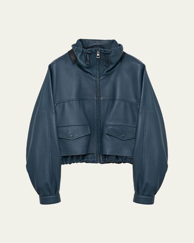 Loewe Double Layered Leather Zip Jacket