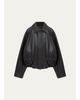 LOEWE Drawstring Leather Bubble Jacket - 1