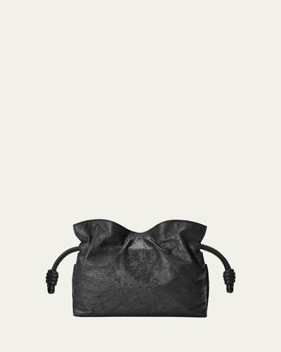 Loewe Flamenco Mini Clutch Bag in Ostrich Leather