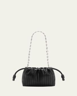 Loewe Flamenco Pleated Shoulder Bag in Napa Leather
