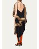 LOEWE Lamb Shearling-Trim Draped Asymmetric Midi Dress - 3