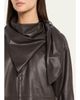 LOEWE Leather Scarf Zipped Jacket - 5