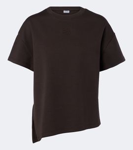 Loewe Loewe Anagram asymmetrical cotton-blend T-shirt