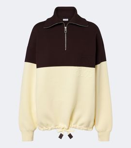 Loewe Loewe Anagram cotton-blend half-zip sweater