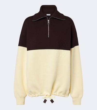 Loewe Loewe Anagram cotton-blend half-zip sweater