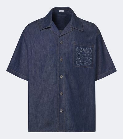 Loewe Loewe Anagram cotton chambray shirt