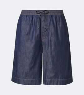Loewe Loewe Anagram cotton chambray shorts