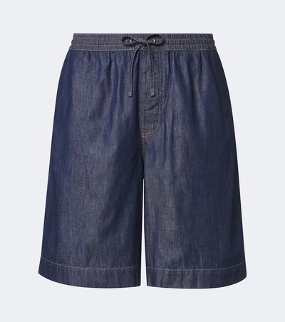 Loewe Loewe Anagram cotton chambray shorts
