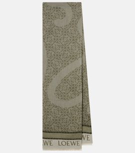 Loewe Loewe Anagram cotton jacquard scarf
