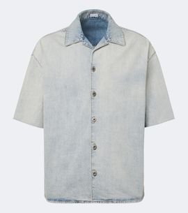 Loewe Loewe Anagram faded denim bowling shirt