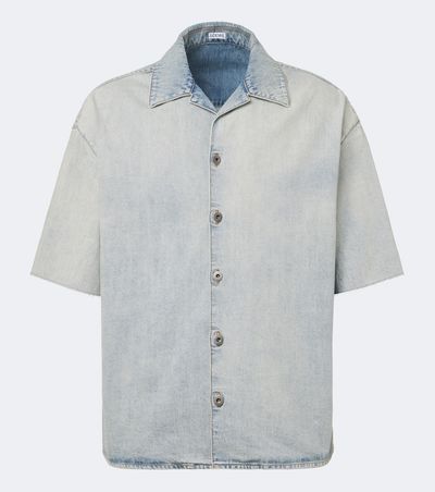 Loewe Loewe Anagram faded denim bowling shirt