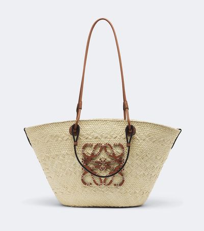 Loewe Loewe Anagram Medium leather-trimmed basket bag