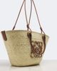 Loewe Loewe Anagram Medium leather-trimmed basket bag - 6