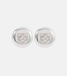 Loewe Loewe Anagram Pebble sterling silver stud earrings