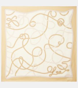 Loewe Loewe Anagram silk twill scarf