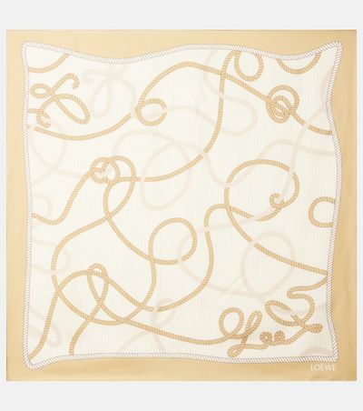 Loewe Loewe Anagram silk twill scarf