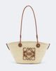 Loewe Loewe Anagram Small leather-trimmed basket bag - 1