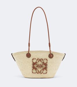 Loewe Loewe Anagram Small leather-trimmed basket bag