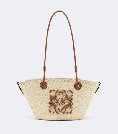 Loewe Loewe Anagram Small leather-trimmed basket bag