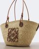 Loewe Loewe Anagram Small leather-trimmed basket bag - 4