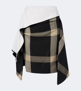 Loewe Loewe Asymmetric checked midi skirt
