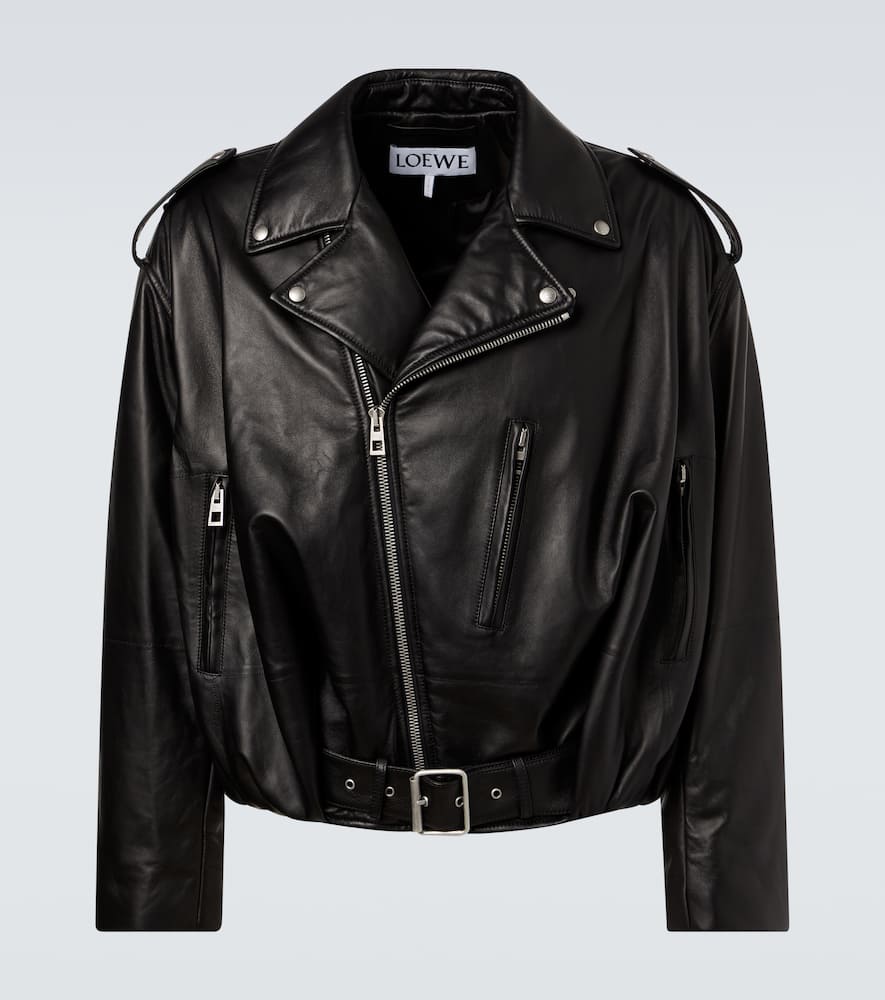 Loewe - Balloon leather biker jacket