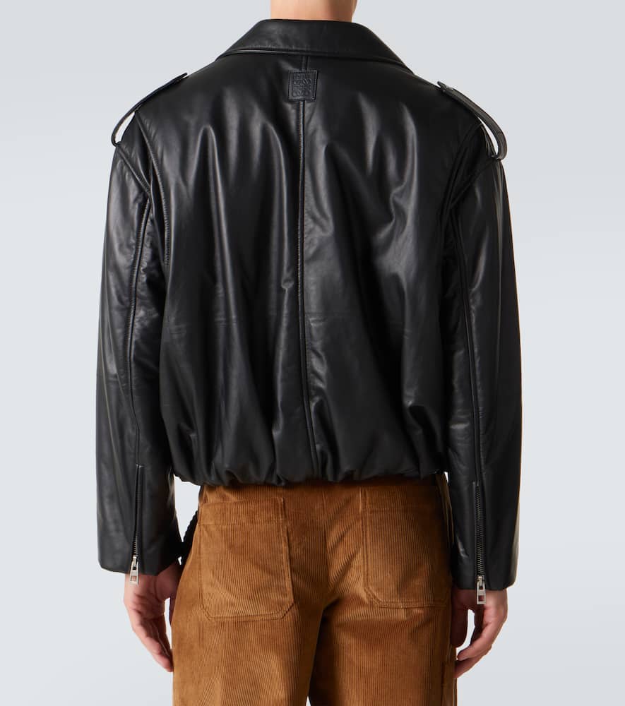Loewe - Balloon leather biker jacket