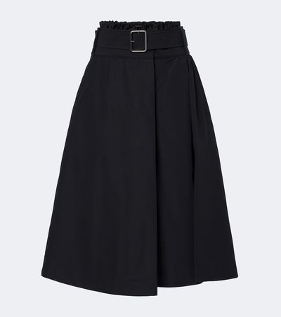Loewe Loewe Belted cotton-blend midi skirt