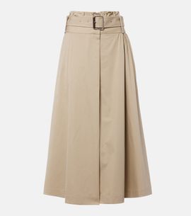 Loewe Loewe Belted cotton and silk maxi skirt