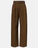 Loewe Loewe Belted pleated high-rise cotton and silk wide-leg pants - 1