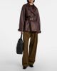 Loewe Loewe Belted pleated high-rise cotton and silk wide-leg pants - 2