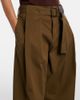 Loewe Loewe Belted pleated high-rise cotton and silk wide-leg pants - 4