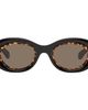 LOEWE LOEWE Black Mini Anagram Oval Sunglasses - 1