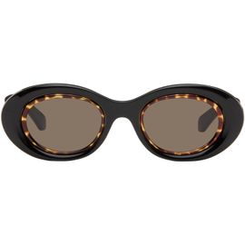 LOEWE LOEWE Black Mini Anagram Oval Sunglasses