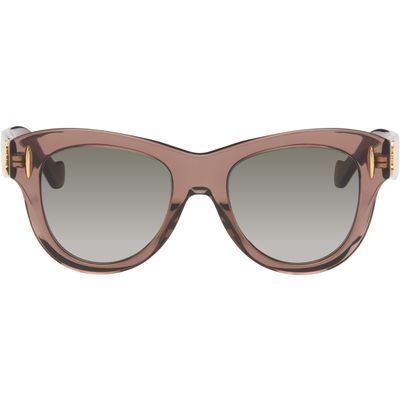 LOEWE LOEWE Brown Anagram Round Sunglasses