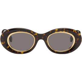 LOEWE LOEWE Brown Mini Anagram Oval Sunglasses