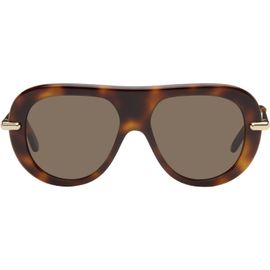 LOEWE LOEWE Brown Slim Aviator Sunglasses