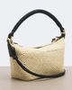 Loewe Loewe Cala Mini leather-trimmed raffia top-handle bag - 4