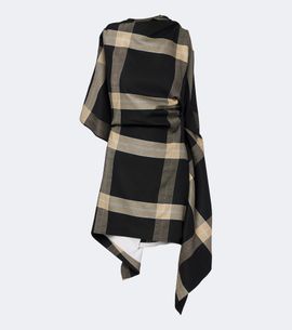 Loewe Loewe Caped checked minidress