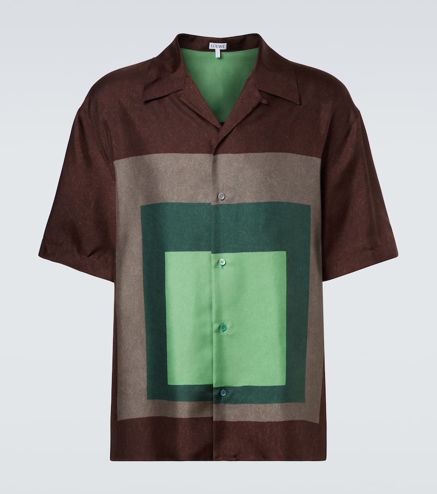 Loewe Loewe Colorblocked silk bowling shirt