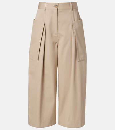 Loewe Loewe Cotton and silk cropped pants